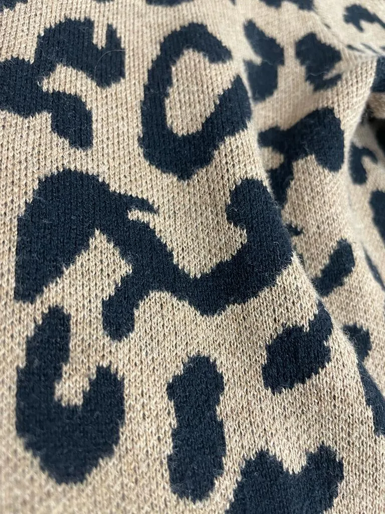 JCREW Sweater Blazer Animal Print