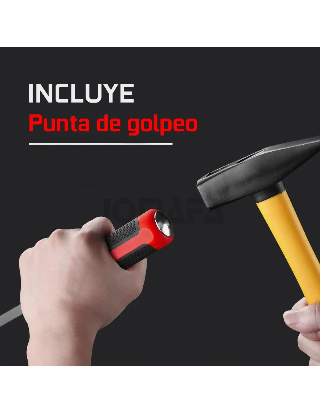 Juego de 4 palancas de golpeo de 200, 300, 450 y 600mm con estuche