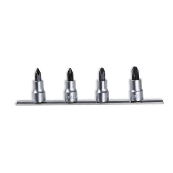 Juego de 4 vasos de 3/8" con punta Phillips®, en soporte