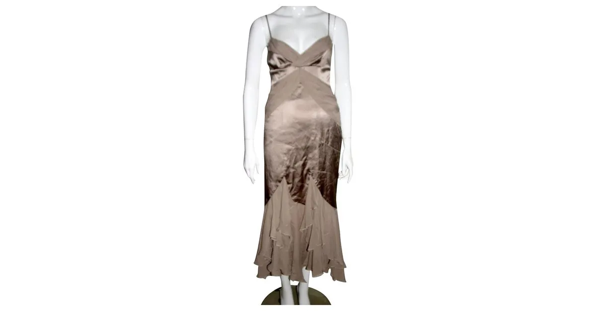 Karen Millen Vestido de sirena color champán Bronce Cobre 