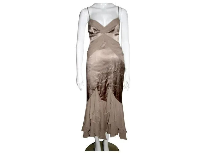 Karen Millen Vestido de sirena color champán Bronce Cobre 