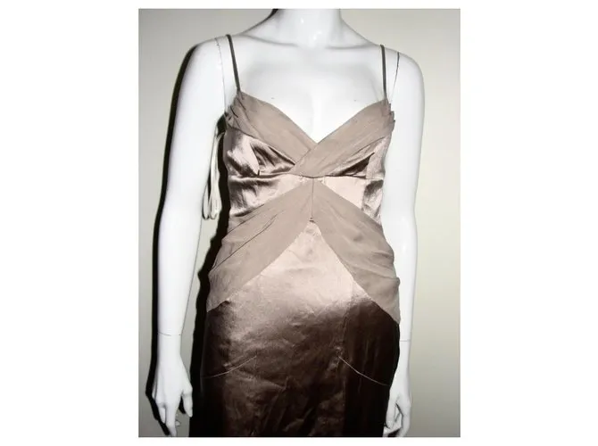 Karen Millen Vestido de sirena color champán Bronce Cobre 