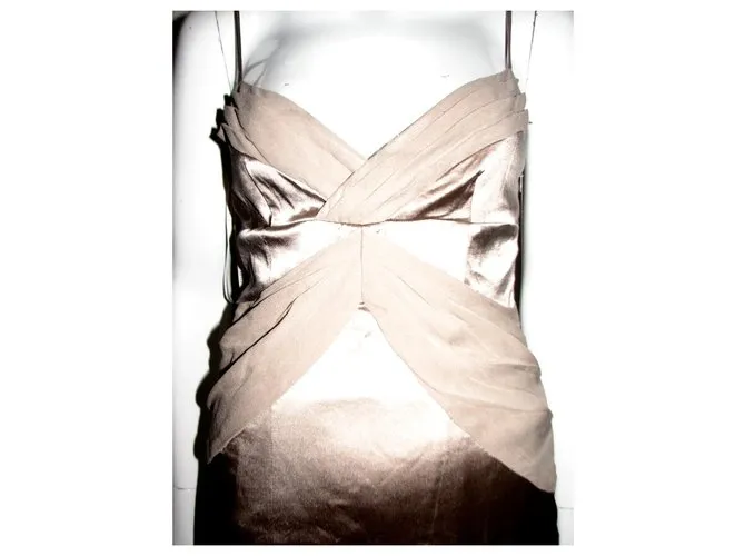 Karen Millen Vestido de sirena color champán Bronce Cobre 