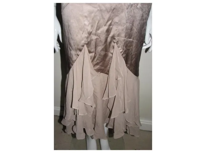 Karen Millen Vestido de sirena color champán Bronce Cobre 
