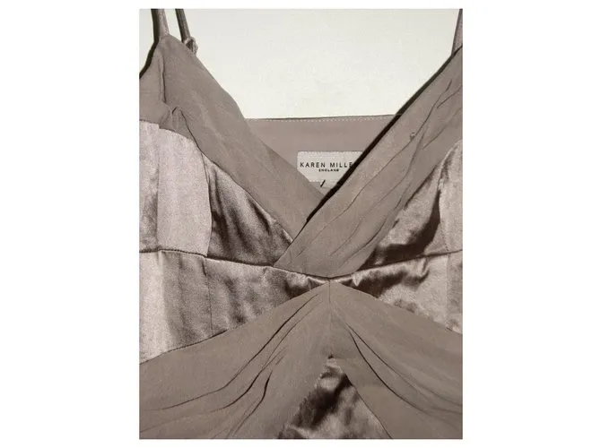 Karen Millen Vestido de sirena color champán Bronce Cobre 