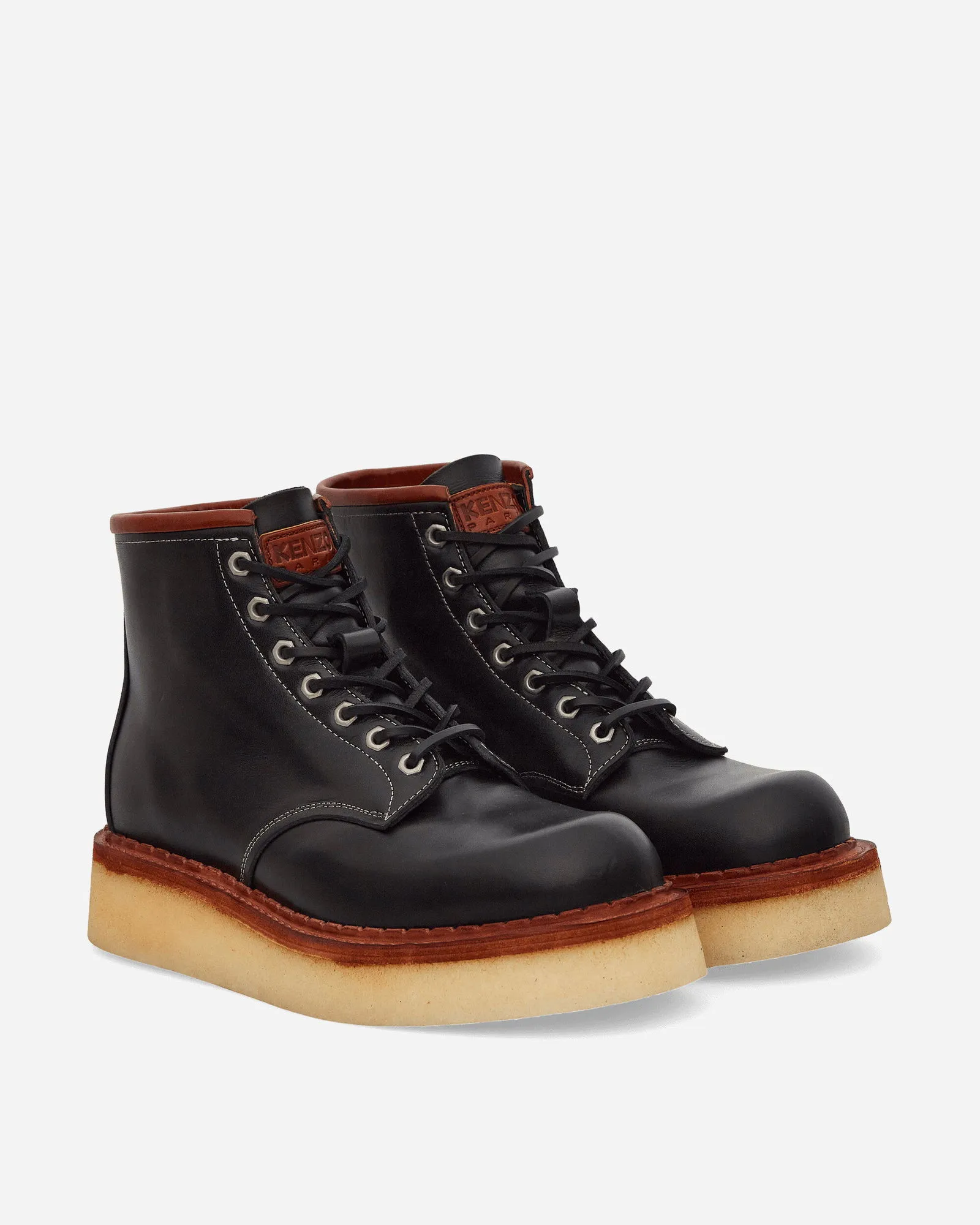 KENZO YAMA LACEUP BOOTS "BLACK"