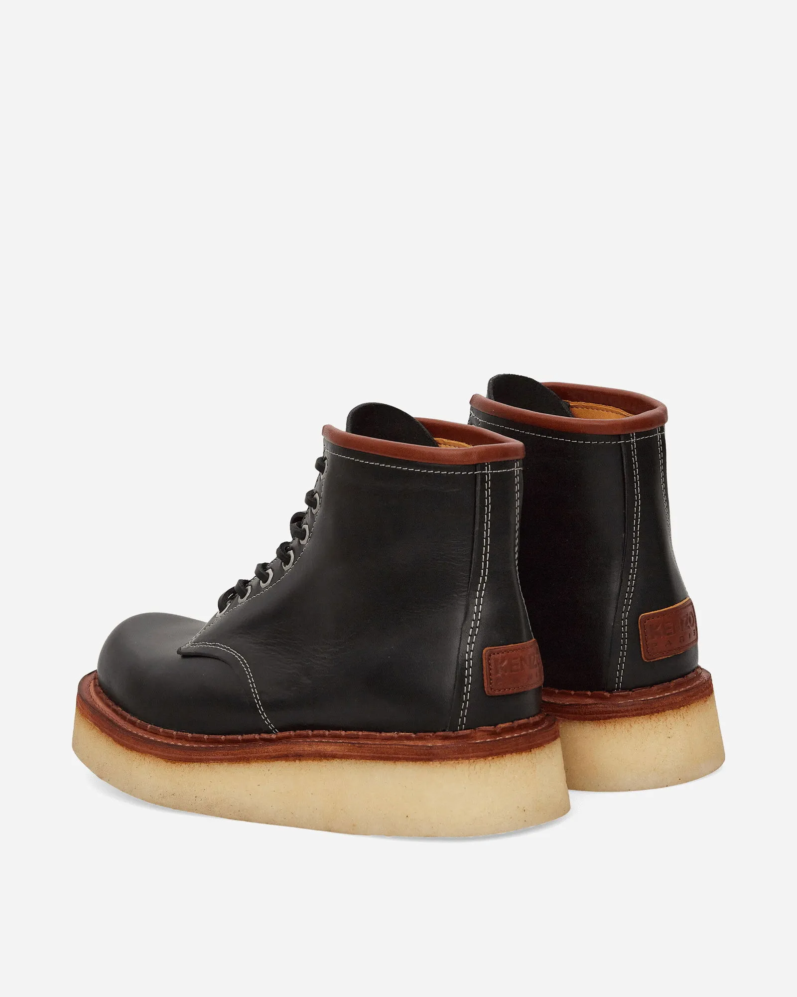 KENZO YAMA LACEUP BOOTS "BLACK"