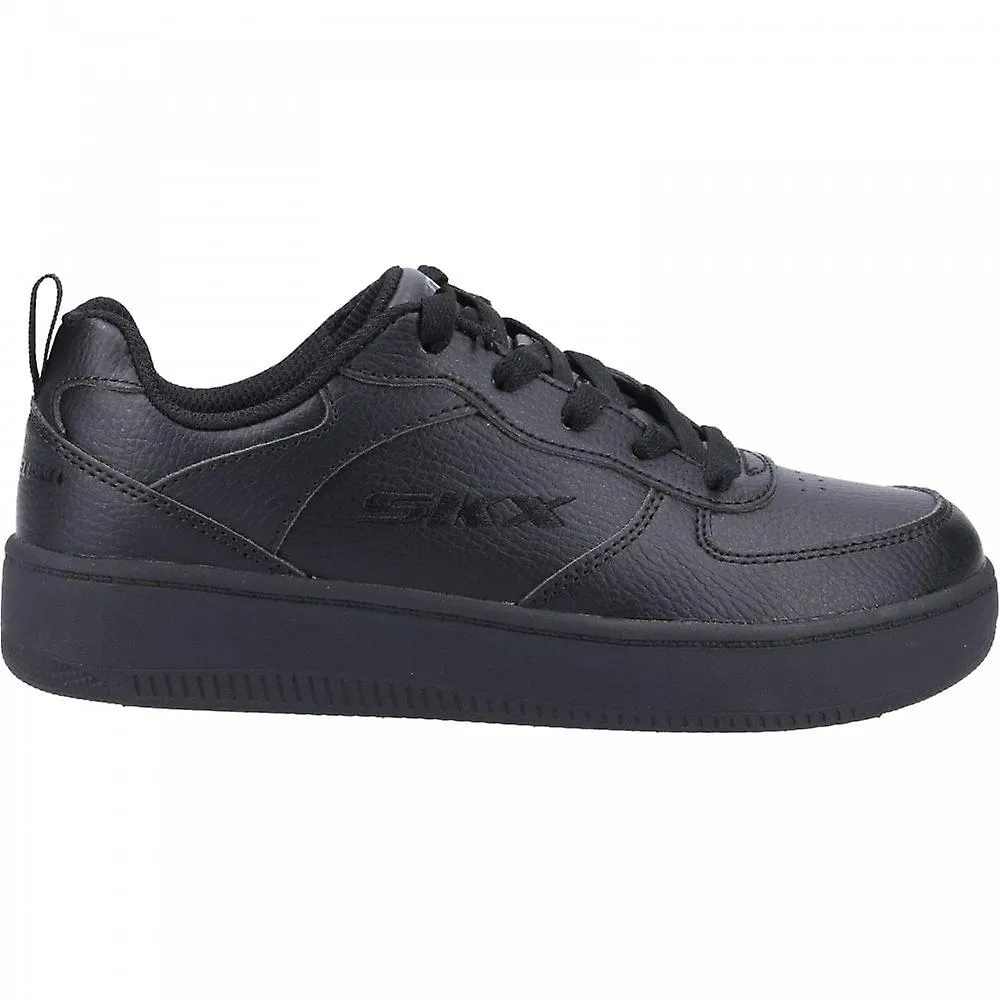 Kids Skechers Sport Court 92 | Black | Childrens School Trainers