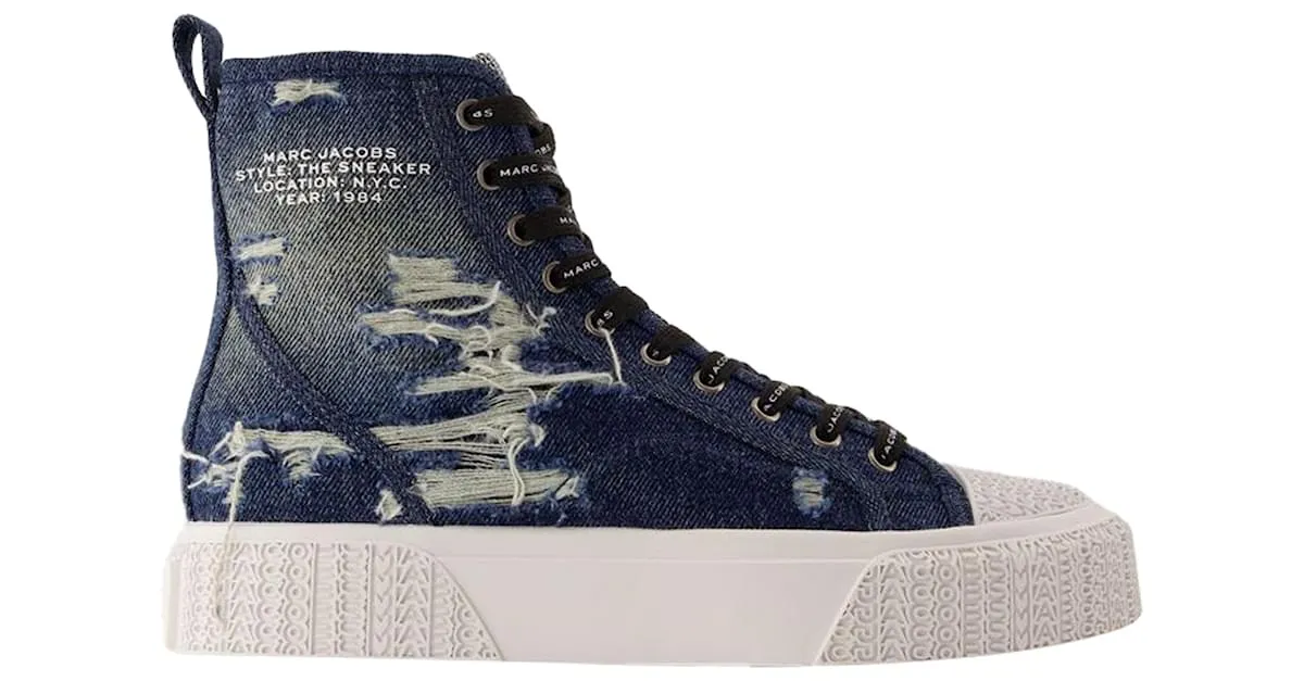 LAS ZAPATILLAS ALTAS  MARC JACOBS  ALGODóN  AZUL 
