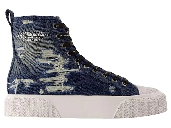 LAS ZAPATILLAS ALTAS  MARC JACOBS  ALGODóN  AZUL 