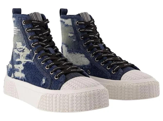 LAS ZAPATILLAS ALTAS  MARC JACOBS  ALGODóN  AZUL 