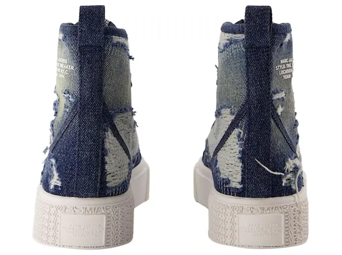 LAS ZAPATILLAS ALTAS  MARC JACOBS  ALGODóN  AZUL 