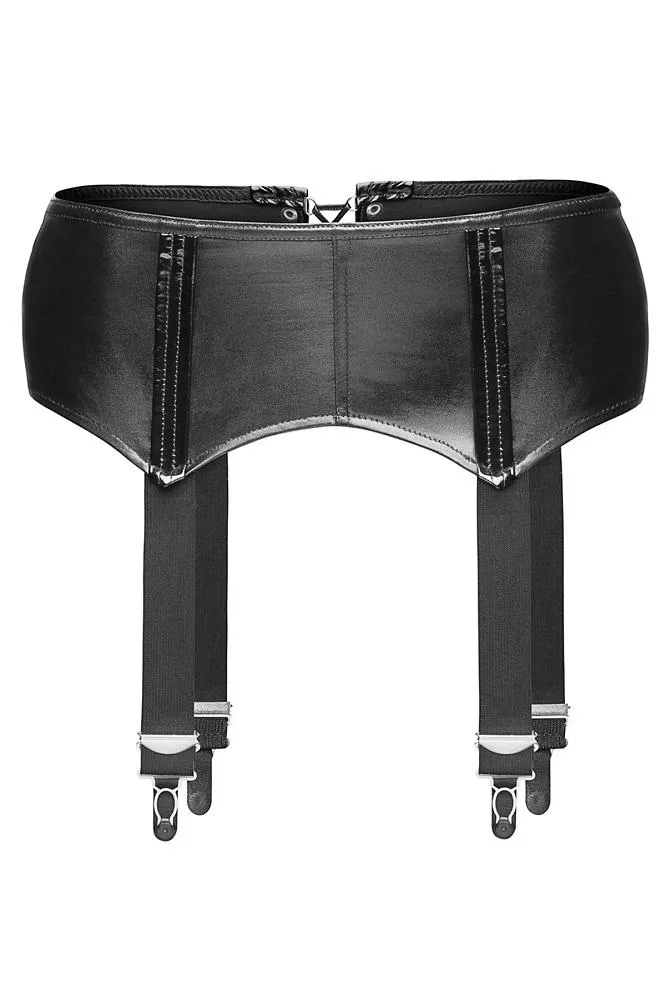 Liguero cuero negro luxury imitación
