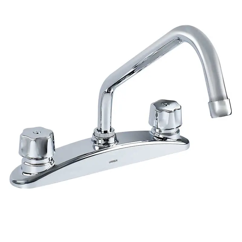 Llave Mezcladora para Fregadero URREA 318Q 8 PULG CROMO