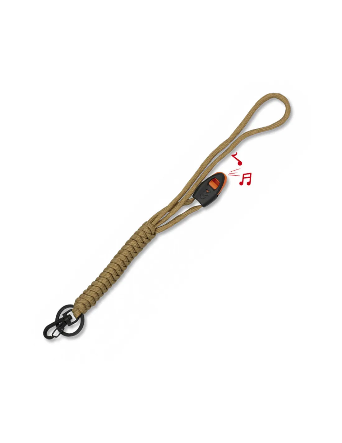 Llavero Paracord con silbato, Coyote