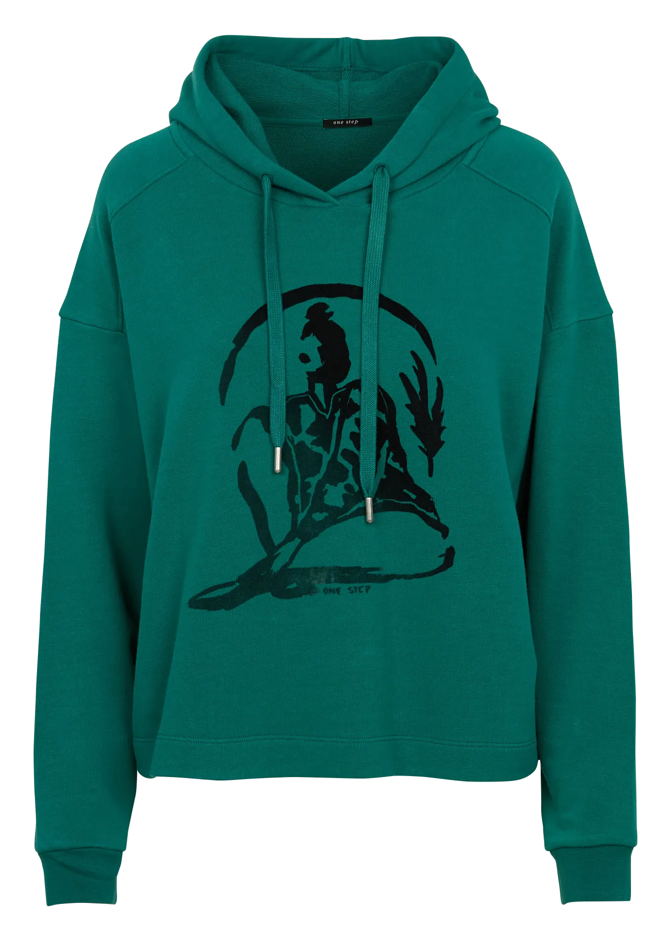 MAORI  SUDADERA CON CAPUCHA RECTA DE ALGODóN MEZCLADO EN VERDE