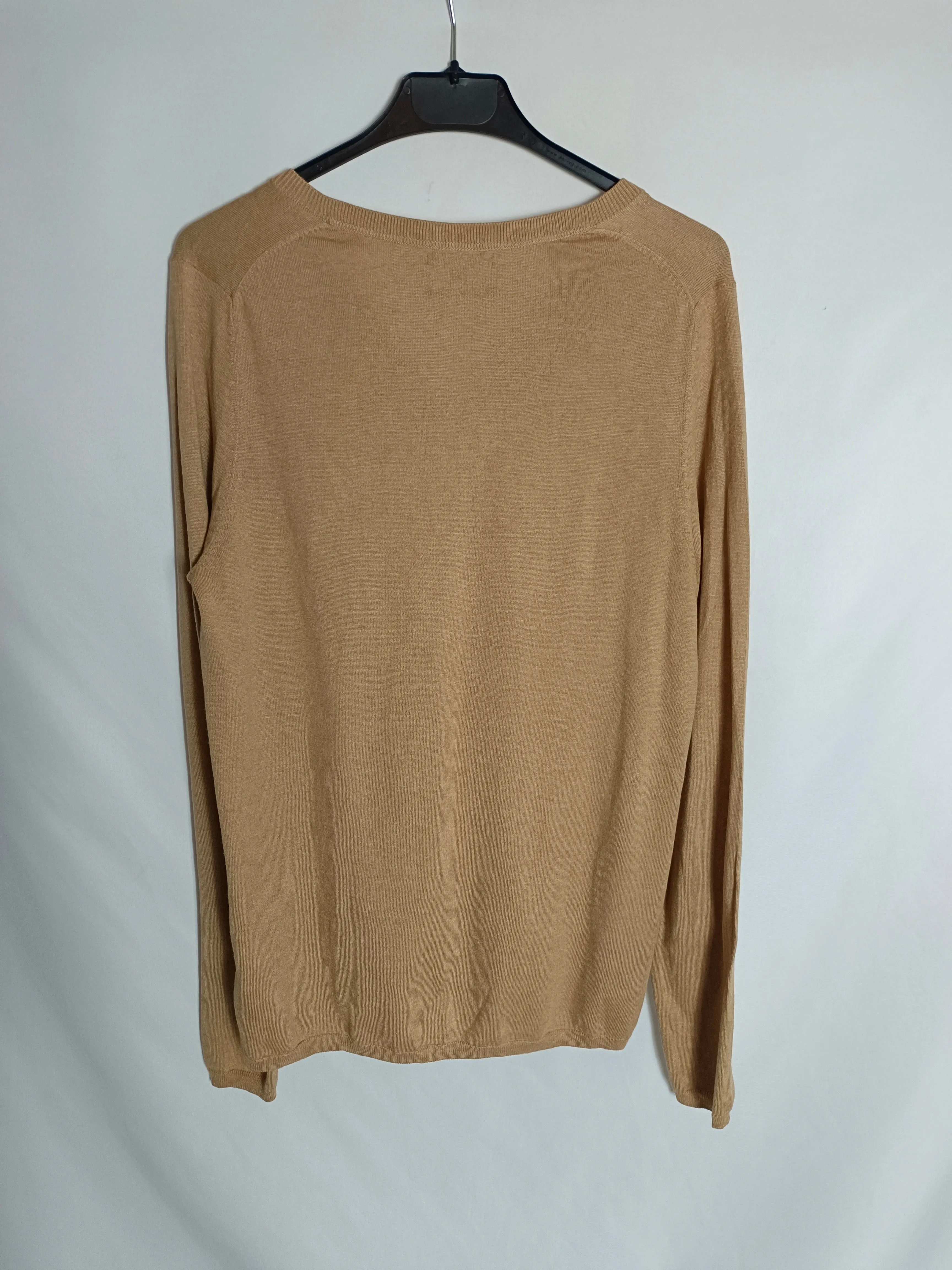 MASSIMO DUTTI. Rebeca abotonada beige T.m