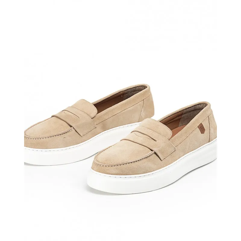 Mocasín Logan Serraje Beige