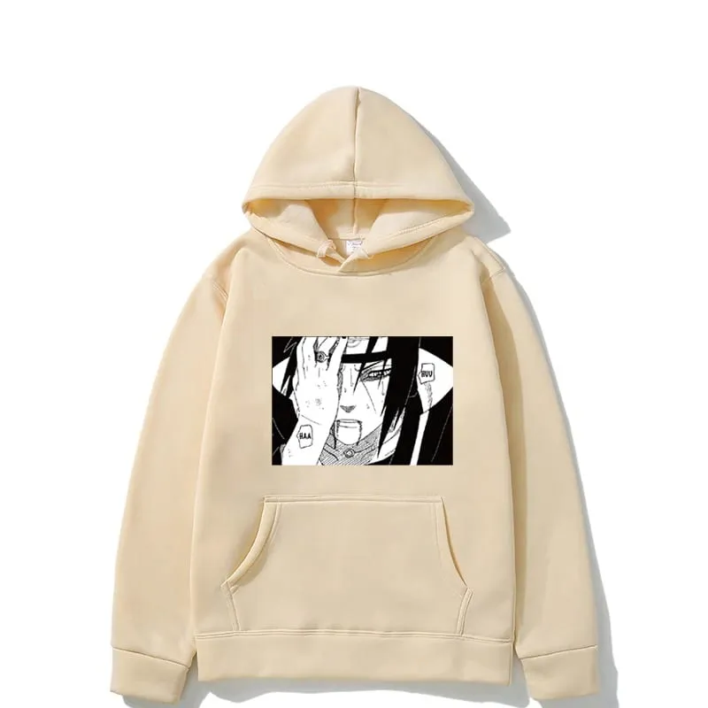 Naruto Itachi Sore Eye Sudadera Beige