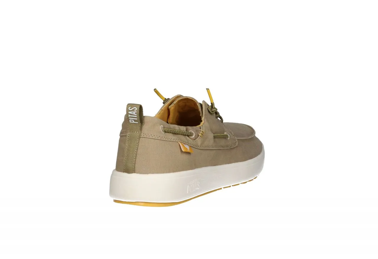 Nautico Lona Taupe Cordon Pasado Kaki Piso Blanco