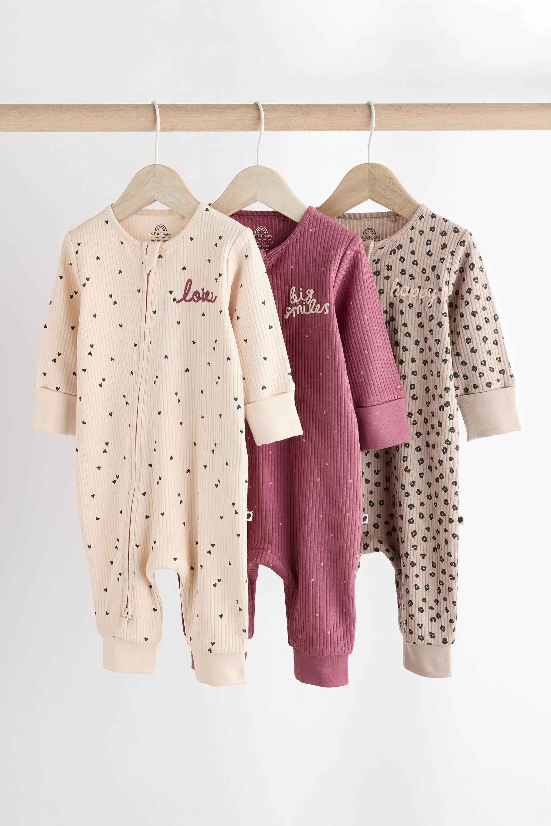 NEUTRO  PACK DE 3 PIJAMAS TIPO PELELE SIN CALCETíN PARA BEBéS CON CREMALLERA BIDIRECCIONAL (0 MESES  3 AñOS)