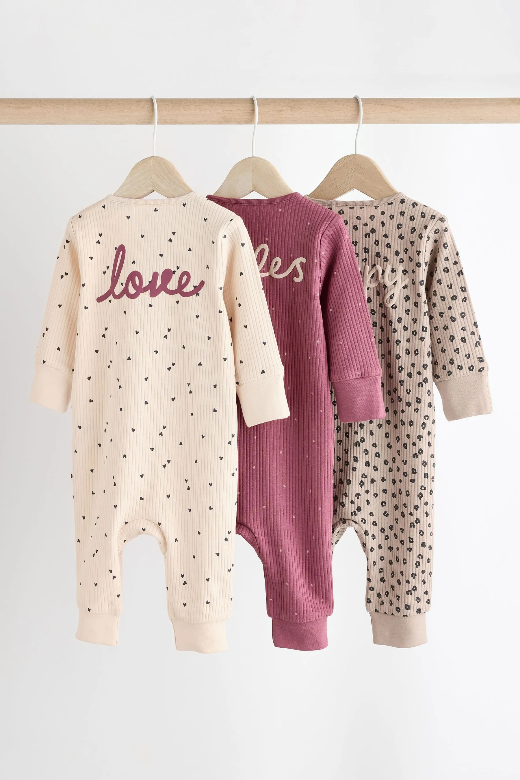 NEUTRO  PACK DE 3 PIJAMAS TIPO PELELE SIN CALCETíN PARA BEBéS CON CREMALLERA BIDIRECCIONAL (0 MESES  3 AñOS)