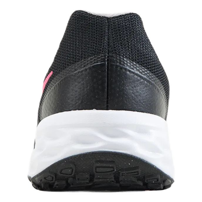 NIKE REVOLUTION 6 BIG KIDS' ROAD RUNNING SHOES BLACK/HYPER PINKPINK FOAM