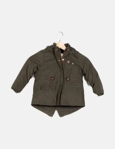 NoName Parka verde forro pelo