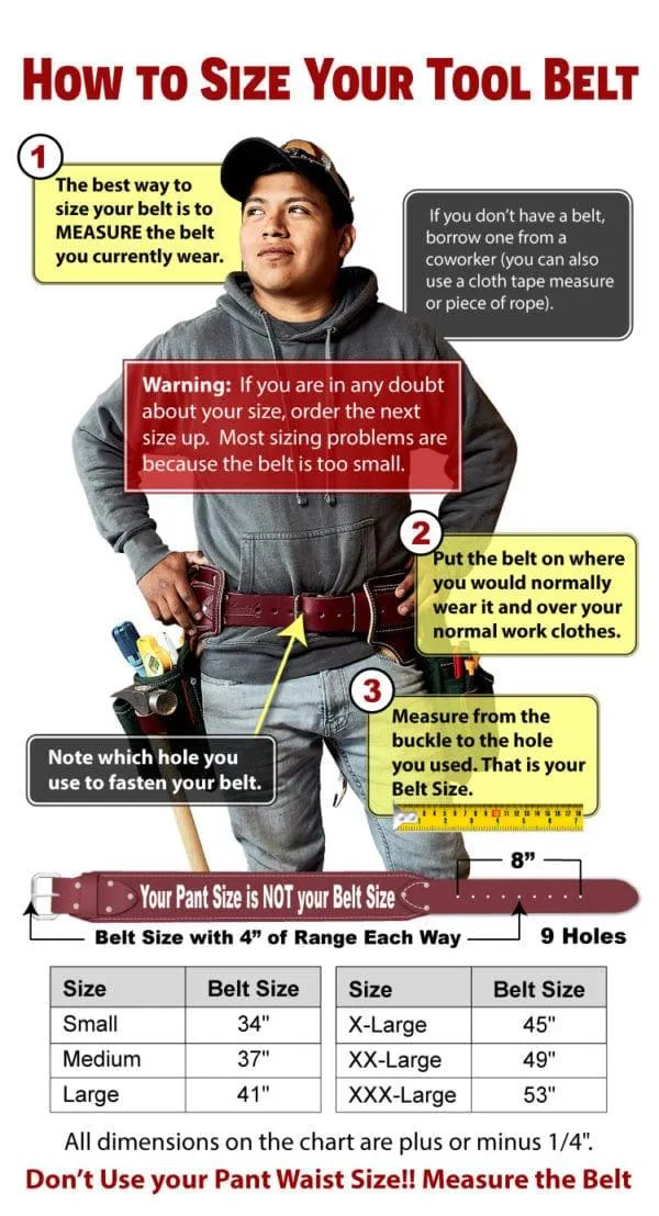 OCCIDENTAL LEATHER TOOLBELTS | 6100T  PRO TRIMMER™ TOOL BELT WITH TAPE HOLSTER