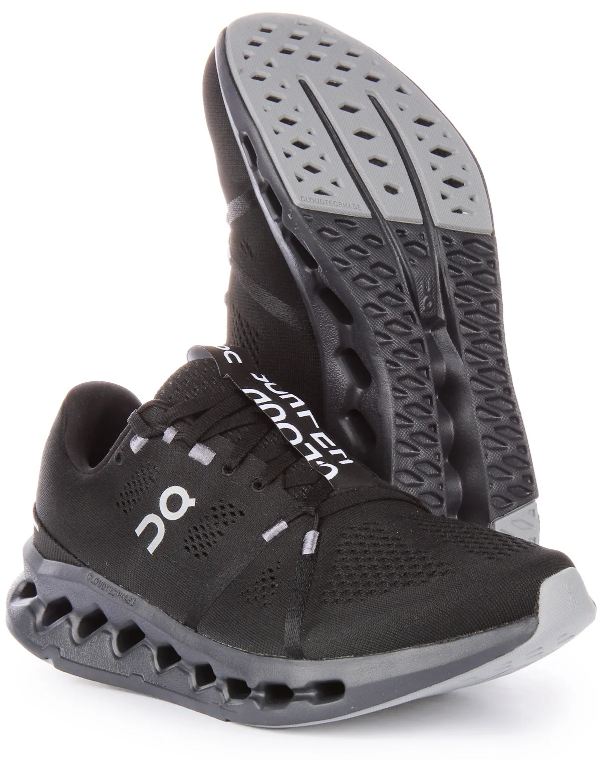 On Running Cloudsurfer Zapatillas con cordones de malla CloudTec Phase para hombre en blanco