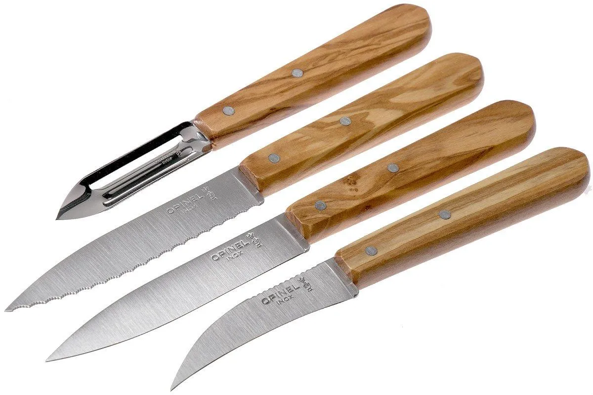 Opinel 002163 Les Essentiels Cuchillo multiusos Madera de olivo
