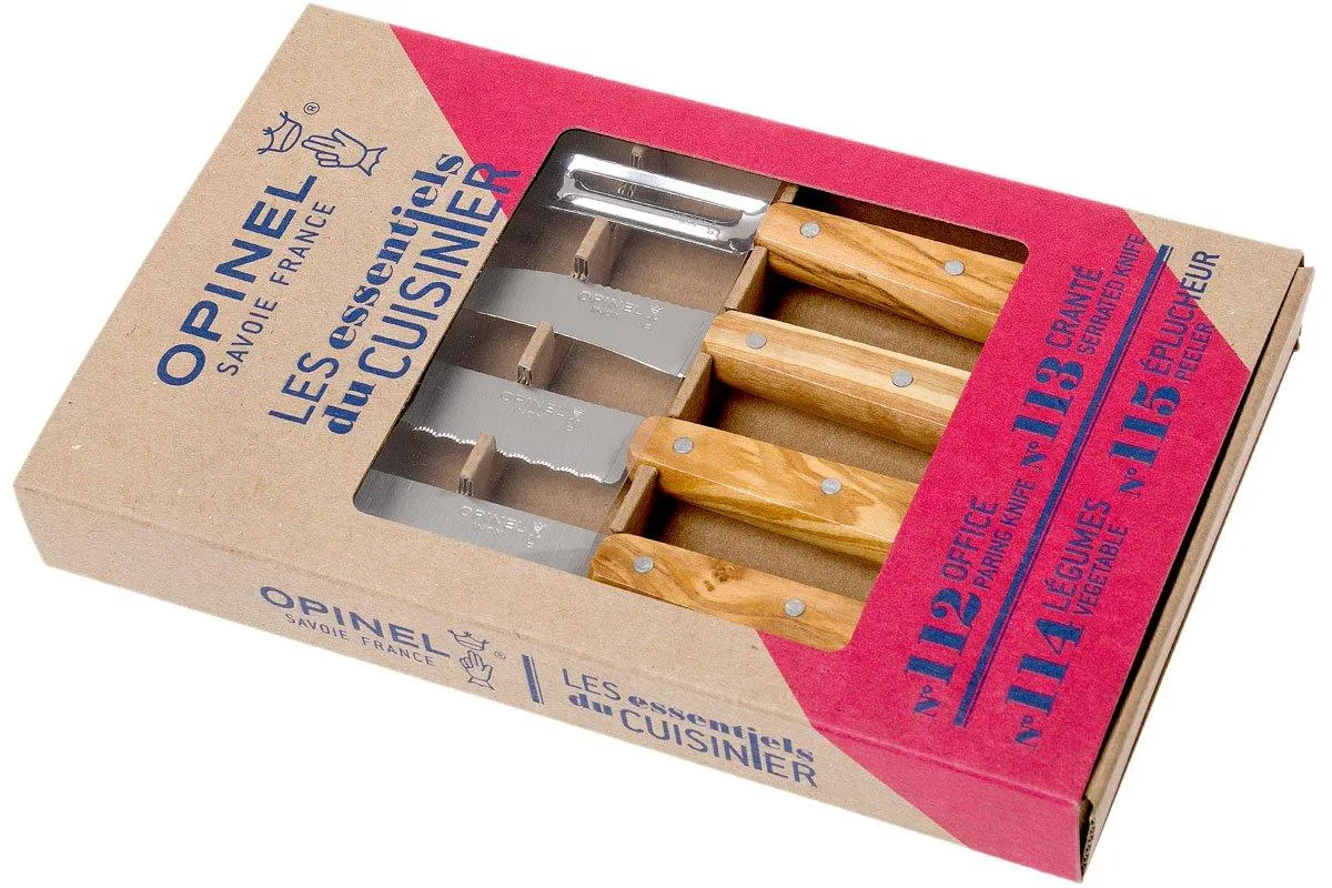 Opinel 002163 Les Essentiels Cuchillo multiusos Madera de olivo