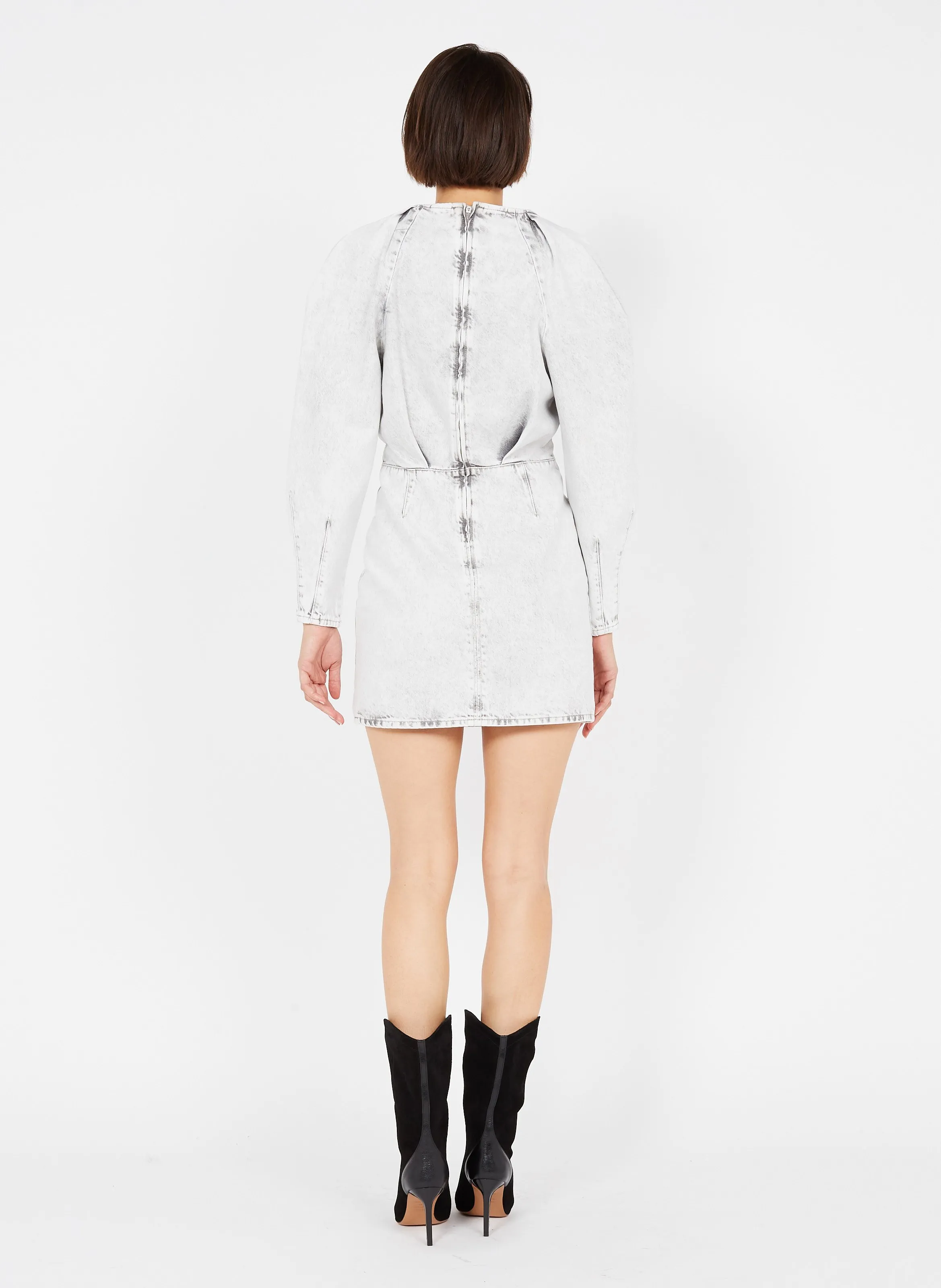 PALOA  VESTIDO VAQUERO CORTO EN GRIS