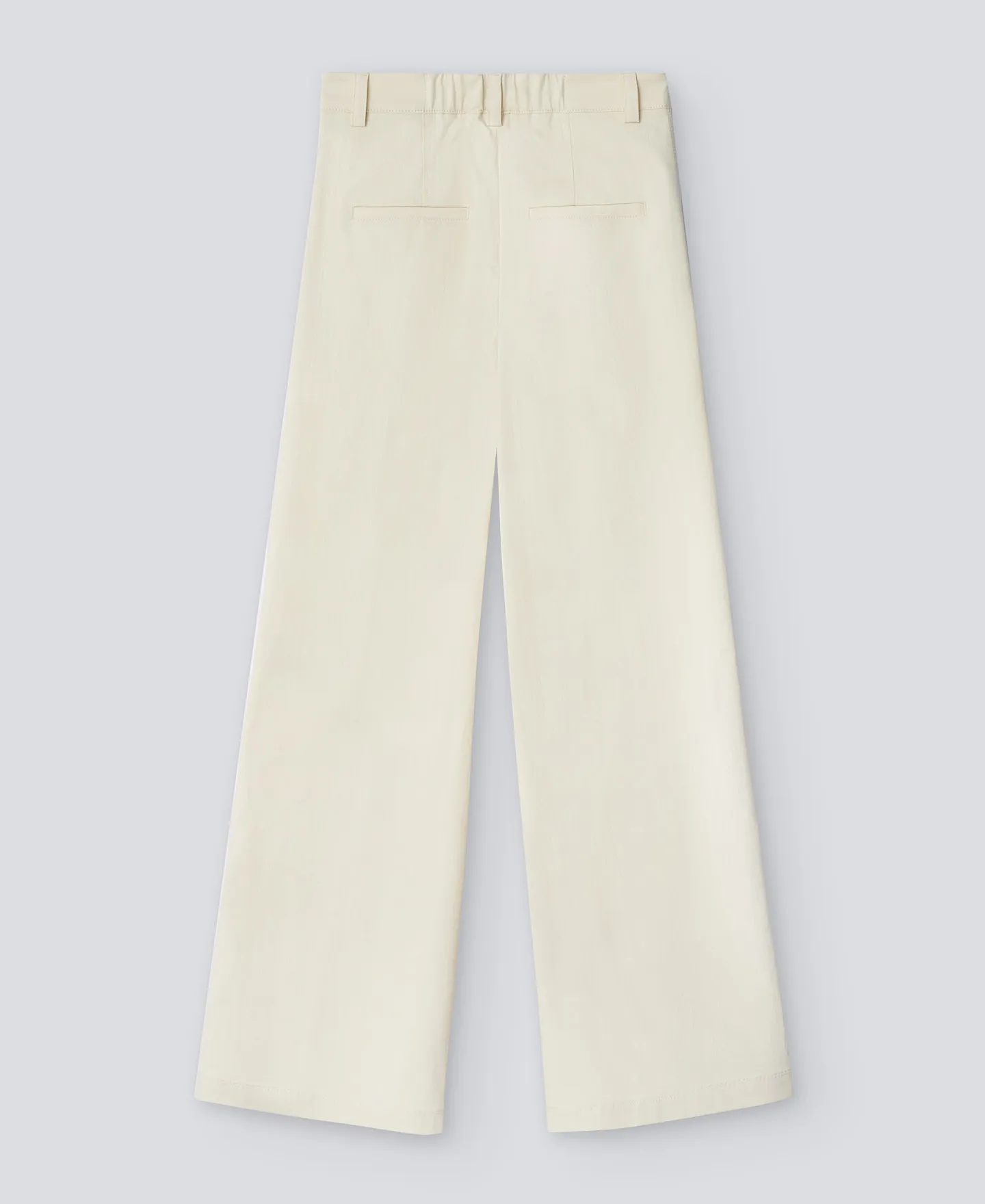 Pantalón pinzas crudo mujer