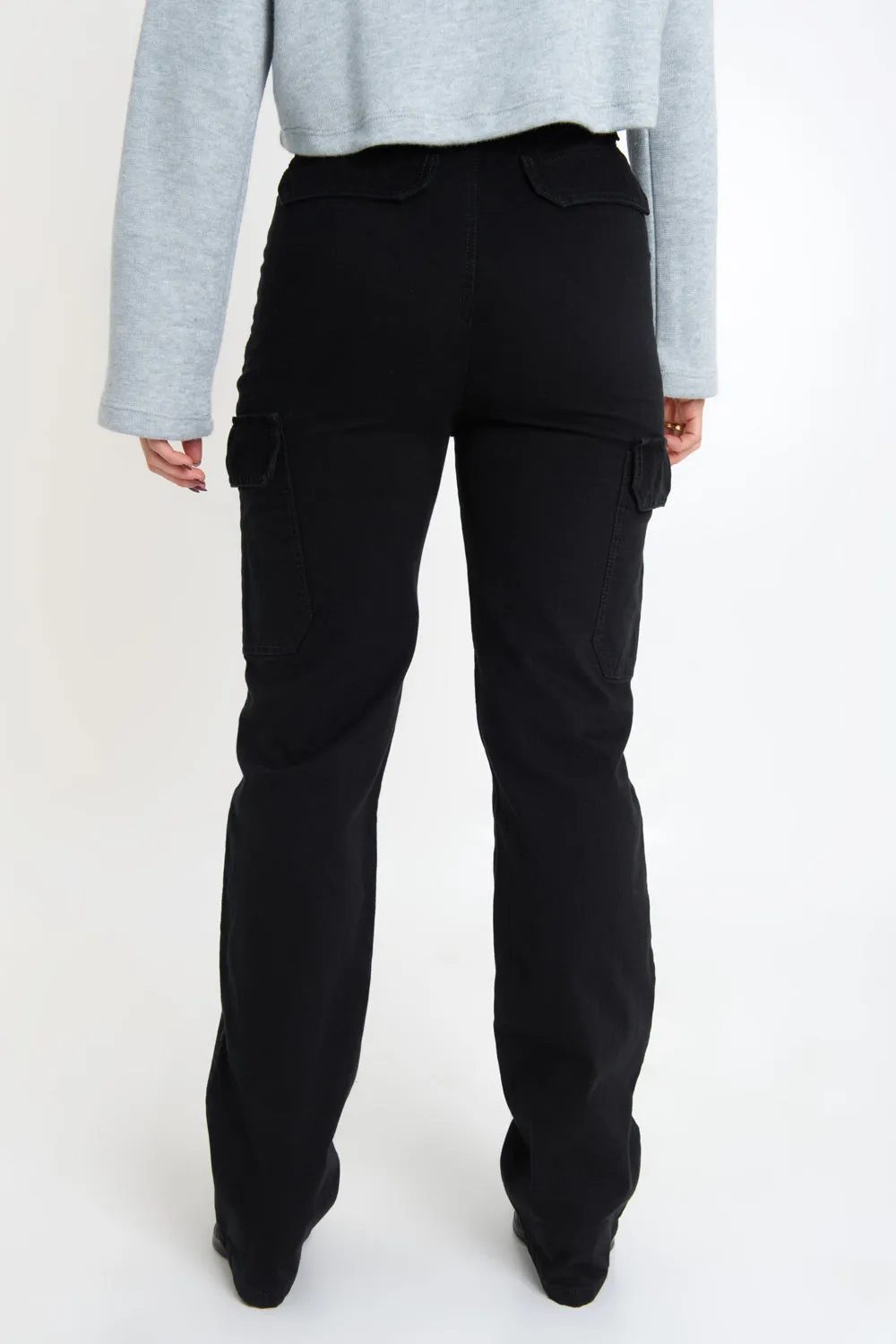 Pantalón de cintura alta cargo fit recto