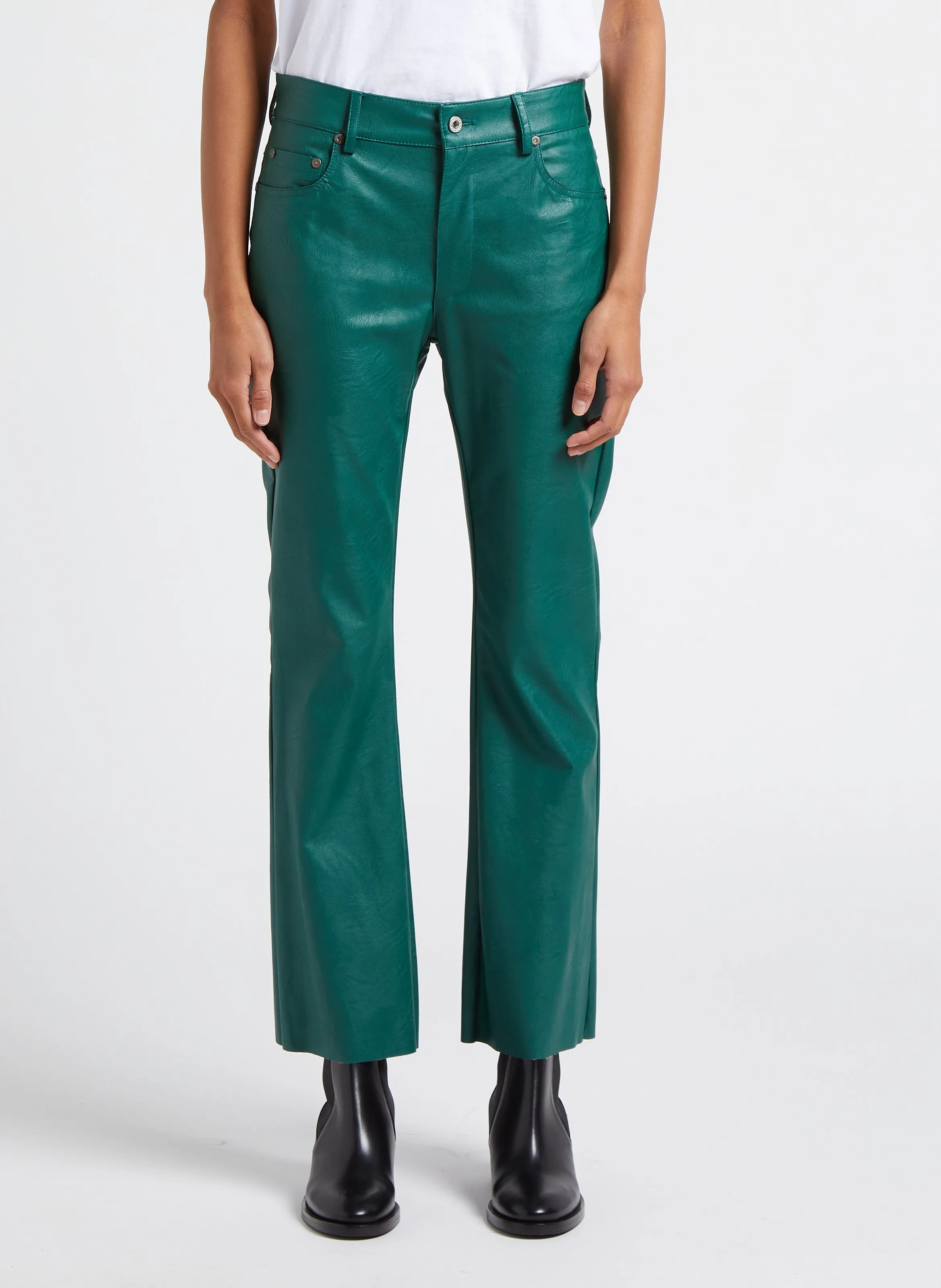 Pantalón flare en verde