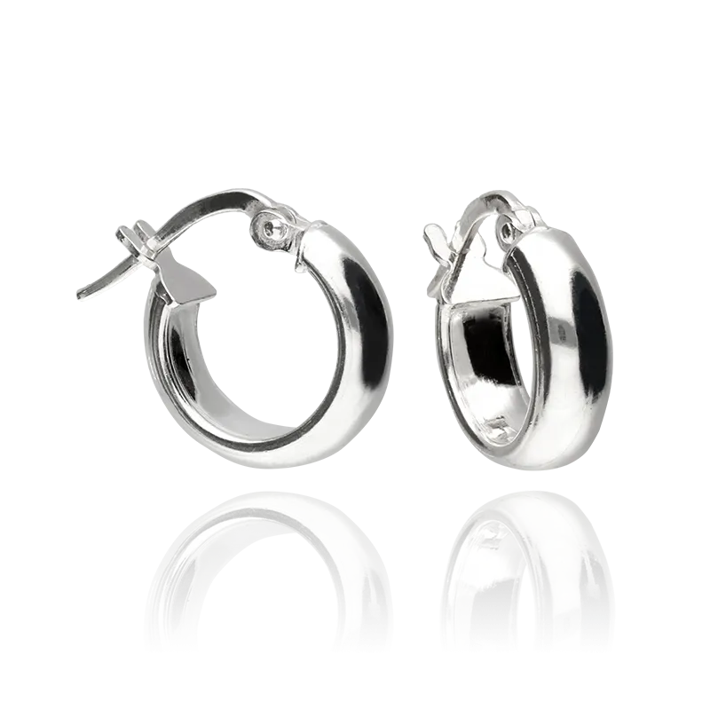 Pendientes Aro Plata de Ley 8 mm