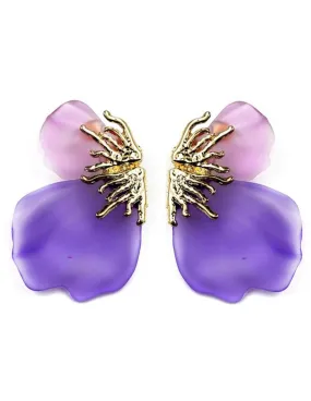 PENDIENTES MUJER LILAS DISEÑO ALAS DE MARIPOSA MUY FAVORECEDOR