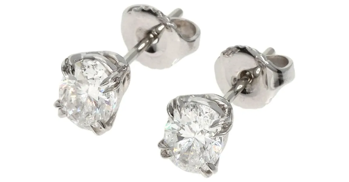 Pendientes ovalados de diamante Harry Winston 