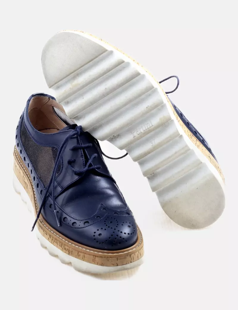 Pertini Mocasín azul marino combinado