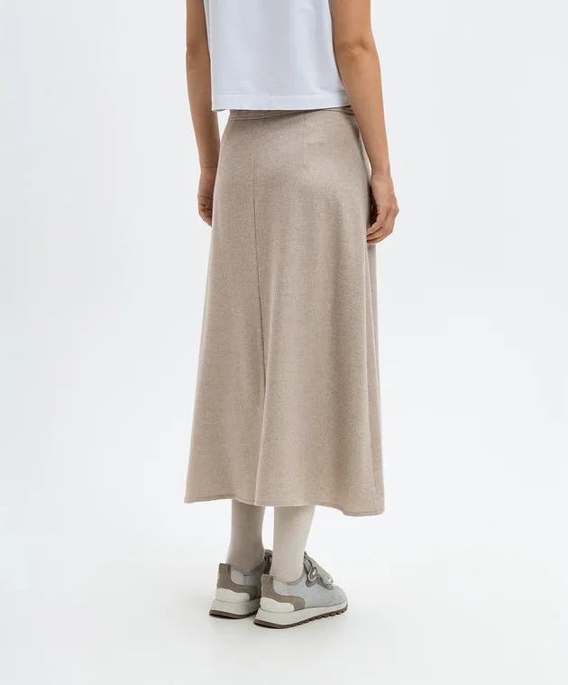 Peserico Beige skirt with wool on the smell