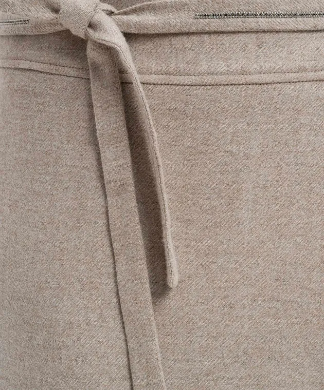 Peserico Beige skirt with wool on the smell