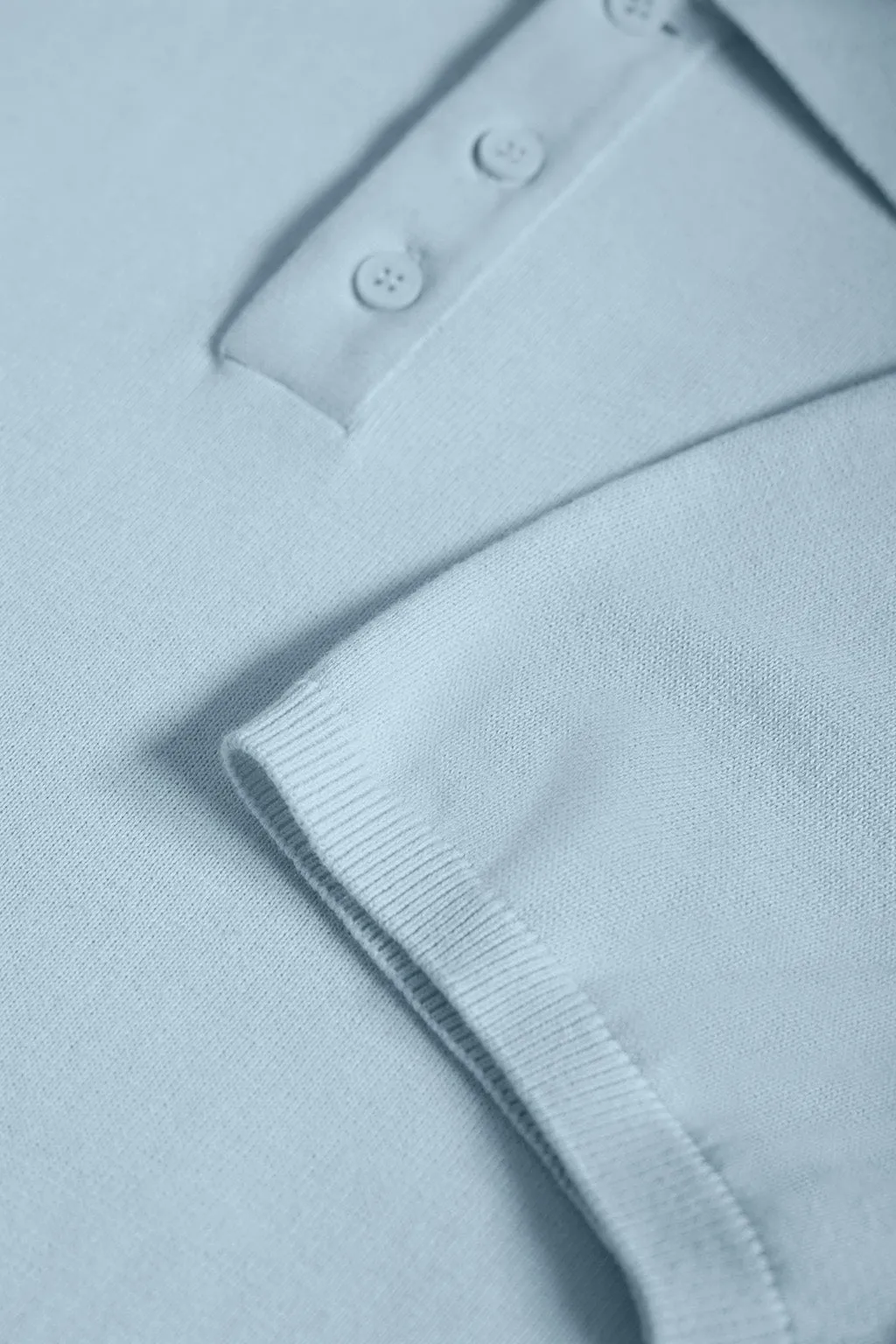 Polo de punto azul celeste con bordado Rigby Go
