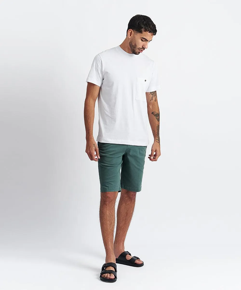 POLO MANGA CORTA JERSEY SOLIDO CON BOLSILLO BLANCO PV24