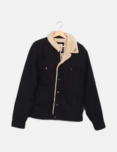 Pull&Bear Sobrecamisa pana negra