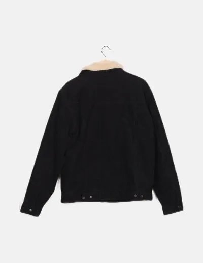 Pull&Bear Sobrecamisa pana negra