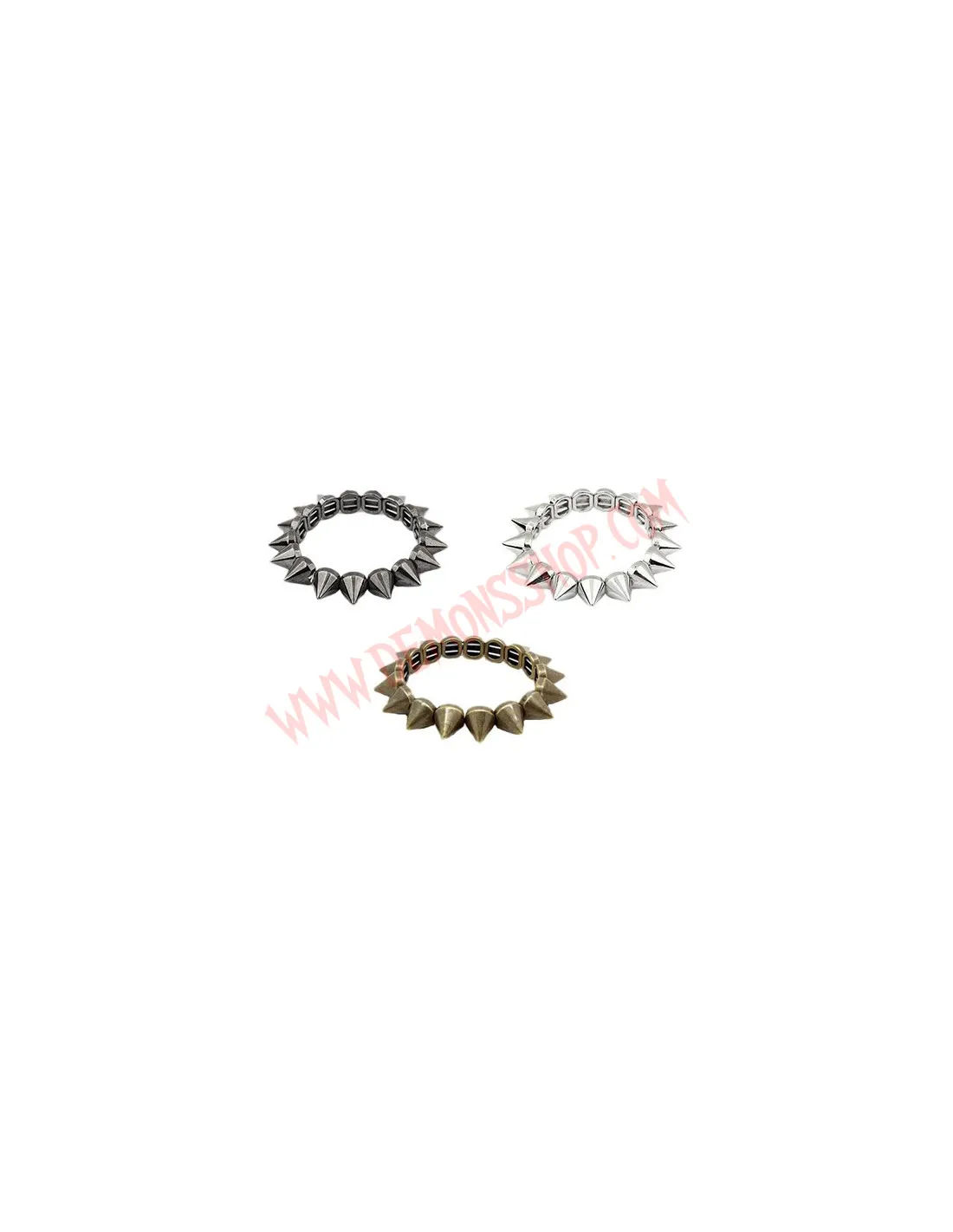 Pulsera Elastica Pinchos Negra