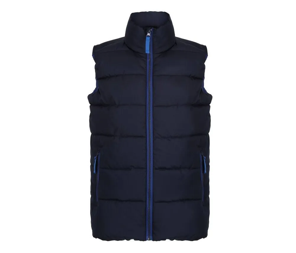REGATTA RGA884  CHILDREN'S QUILTED BODYWARMER  NAVY / NEW ROYAL