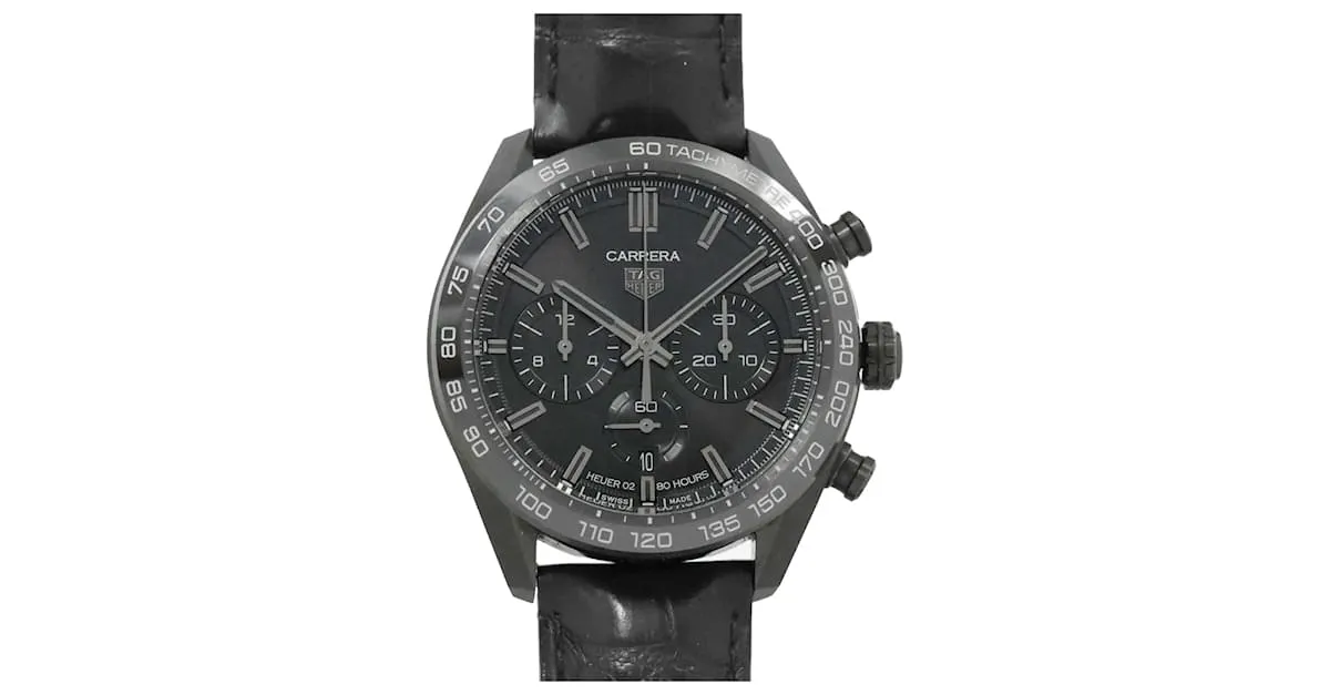 Reloj para Hombre TAG Heuer Carrera Calibre 02 Edición Negra Japón Negro Verde 
