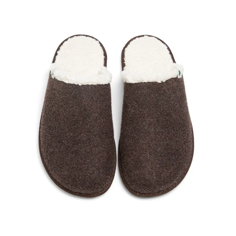 SHAW Zapatilla casa vegana marrón SAW003